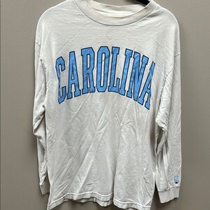 Carolina Vintage Long Sleeve Tee - White and Blue